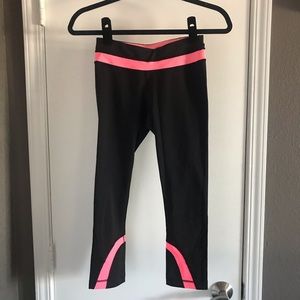 Lululemon Athletica Leggings Crop Black Pi…